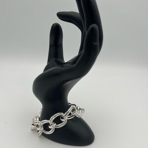 Banana Republic Silver Link Bracelet Toggle Clasp -  EUC